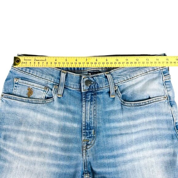 U.S. Polo Assn. Mens Light Wash Stretch Denim Jeans W33 L30 - Picture 9 of 11